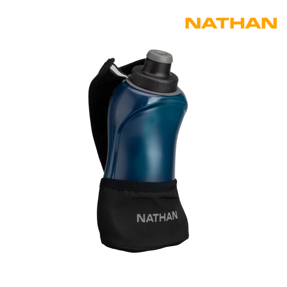 Nathan Sports Quick Squeeze Lite 18oz/532ml Handheld - Black / Marine Blue