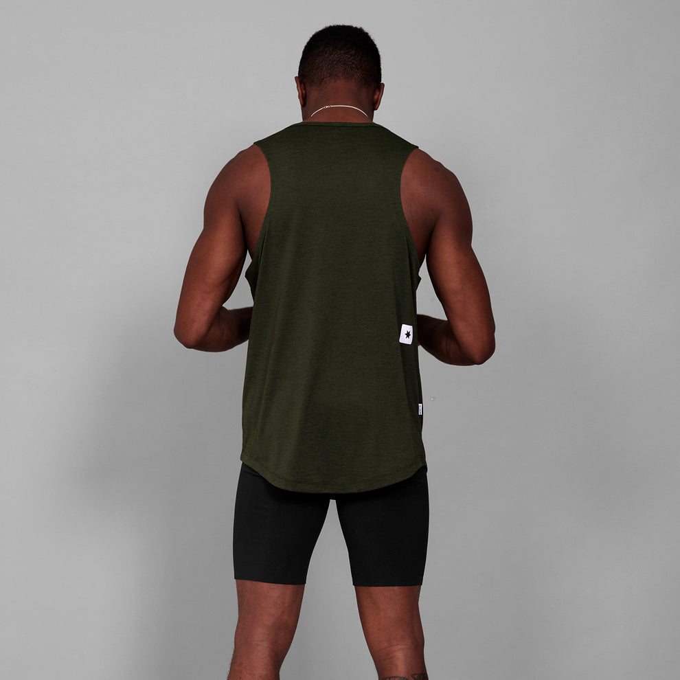 SAYSKY Men Clean Combat Pro Singlet - Green