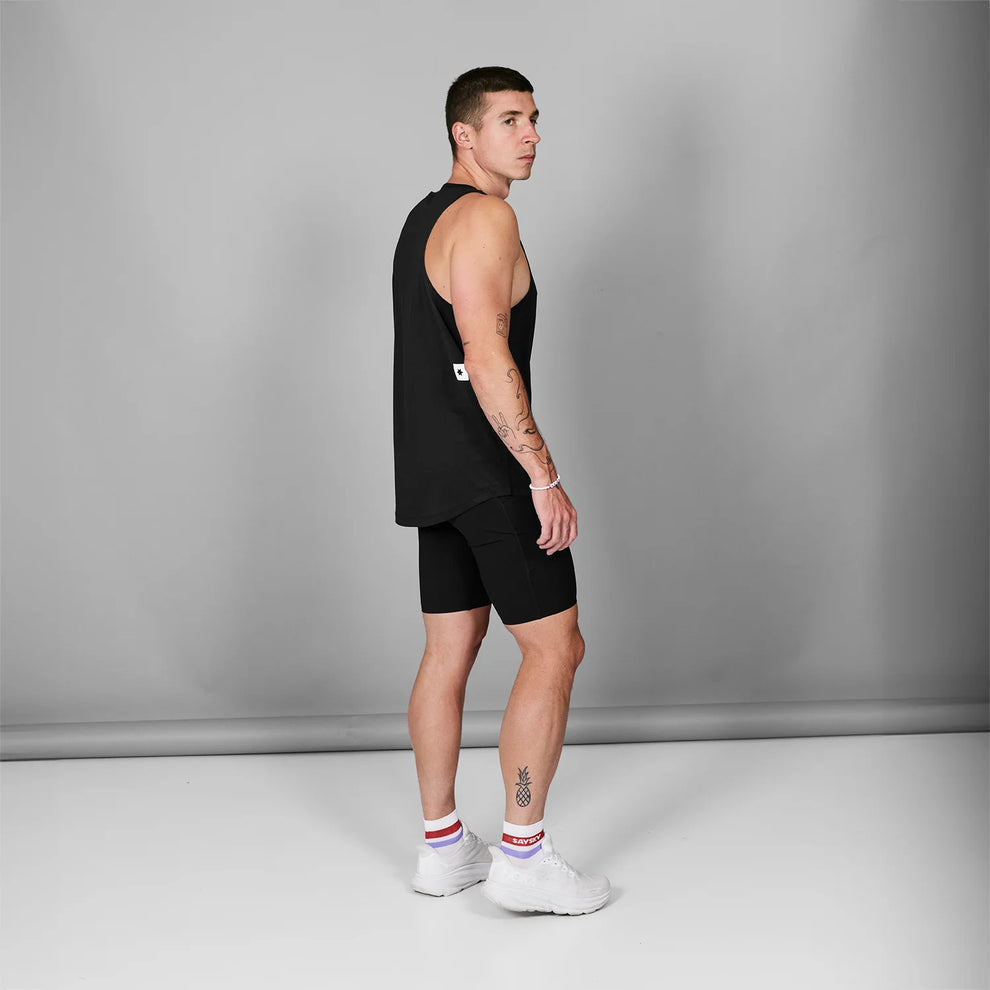 SAYSKY Men Clean Combat Pro Singlet - Black