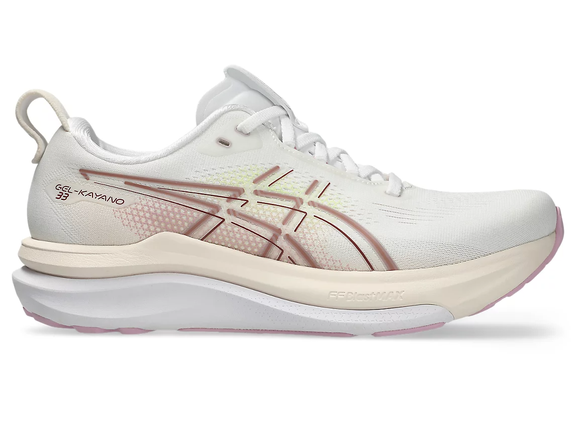 ASICS Women Gel-Kayano 33 Wide - White / Hazy Lilac
