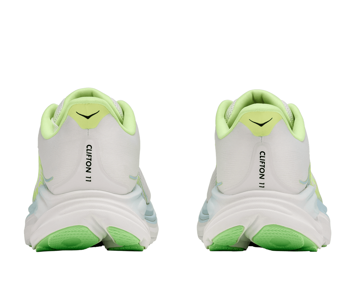 HOKA Women Clifton 11 Wide - Frost / Neon Yuzu