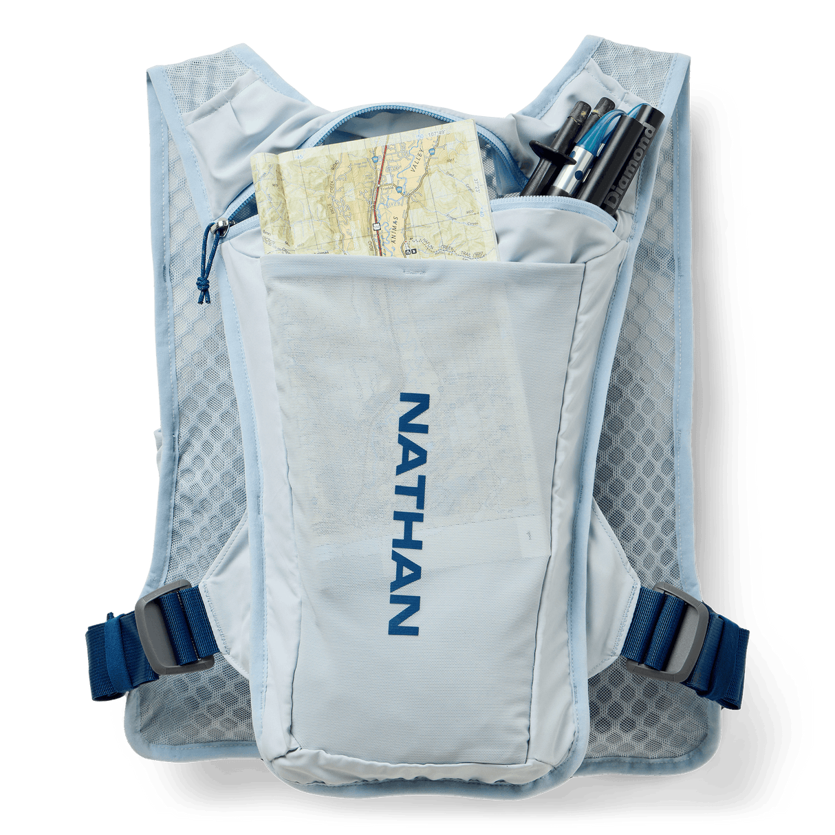 Nathan Sports QuickStart 3.0 4 Liter Hydration Pack - Light Blue / Deep Blue
