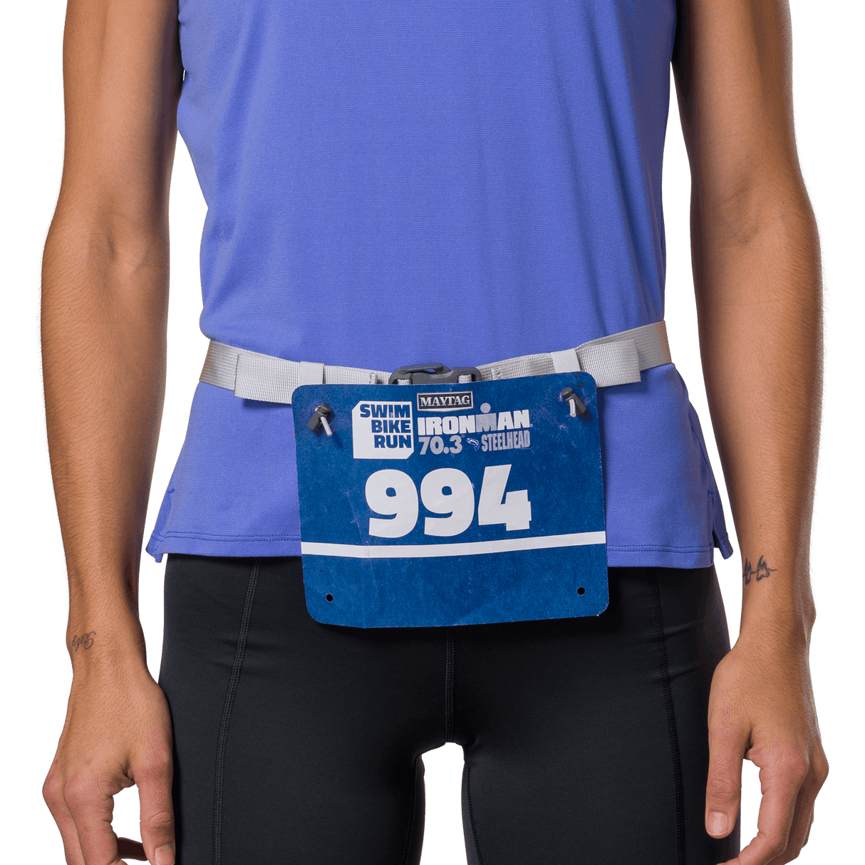 Nathan Sports Marathon Waist Pack 3.0 - Vapor Grey / Sailor Blue
