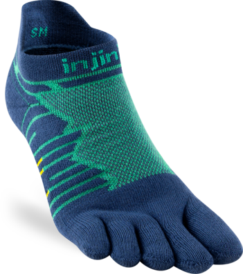 Injinji Ultra Run Midweight No-Show Coolmax - Poseidon