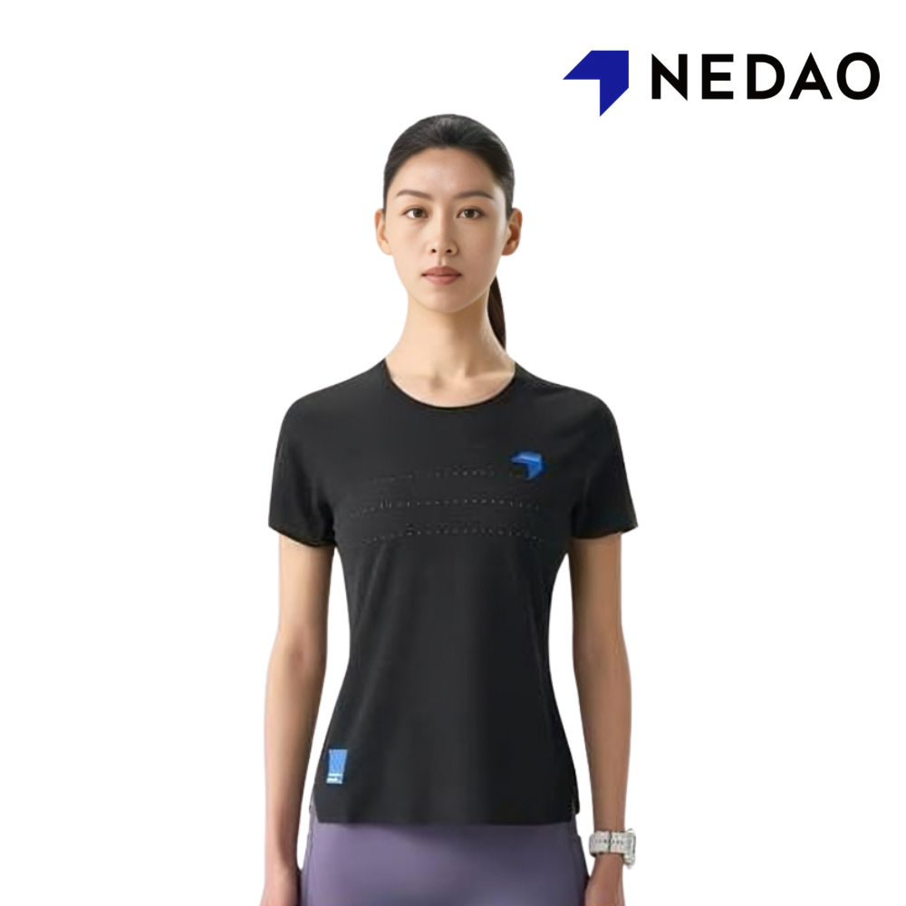NEDAO Women Qiflow Running T-Shirt 5.0 - Black