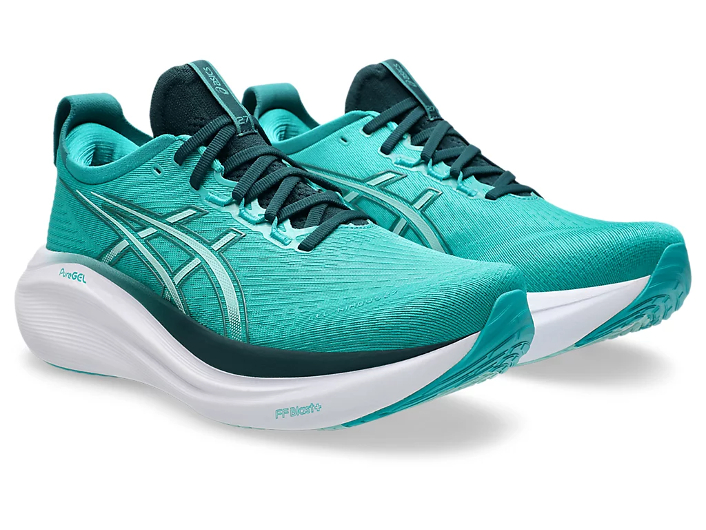 ASICS Men Gel-Nimbus 27 - Wave Teal / Saxon Green