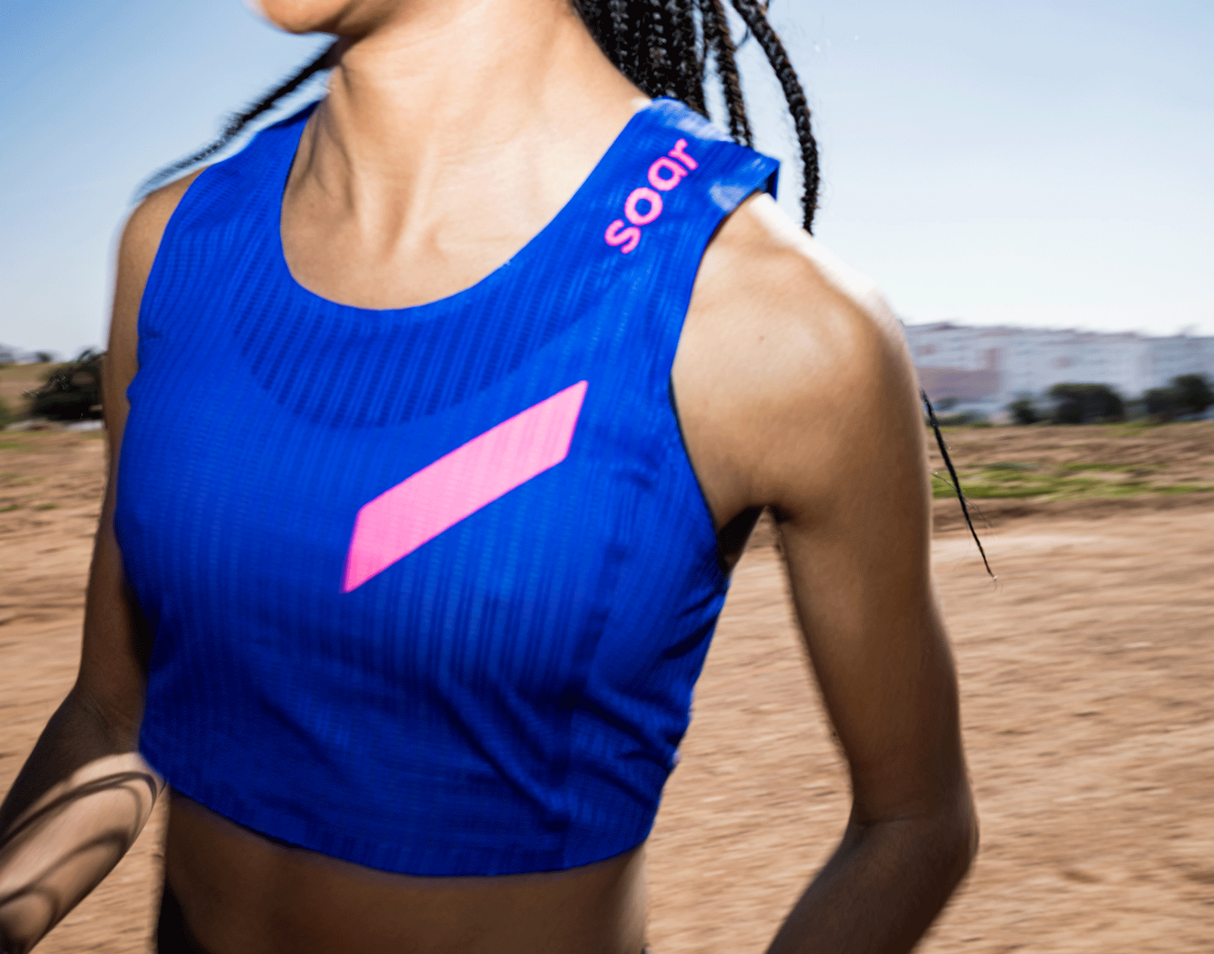 SOAR Running Women Crop Vest - Summer Rainbow