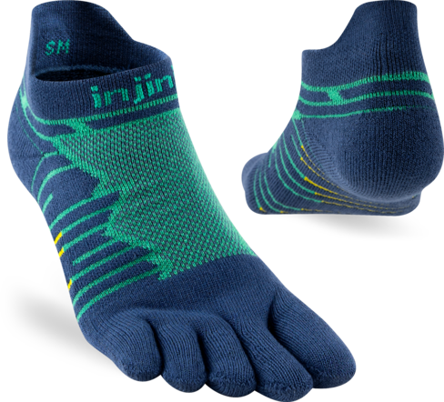 Injinji Ultra Run Midweight No-Show Coolmax - Poseidon