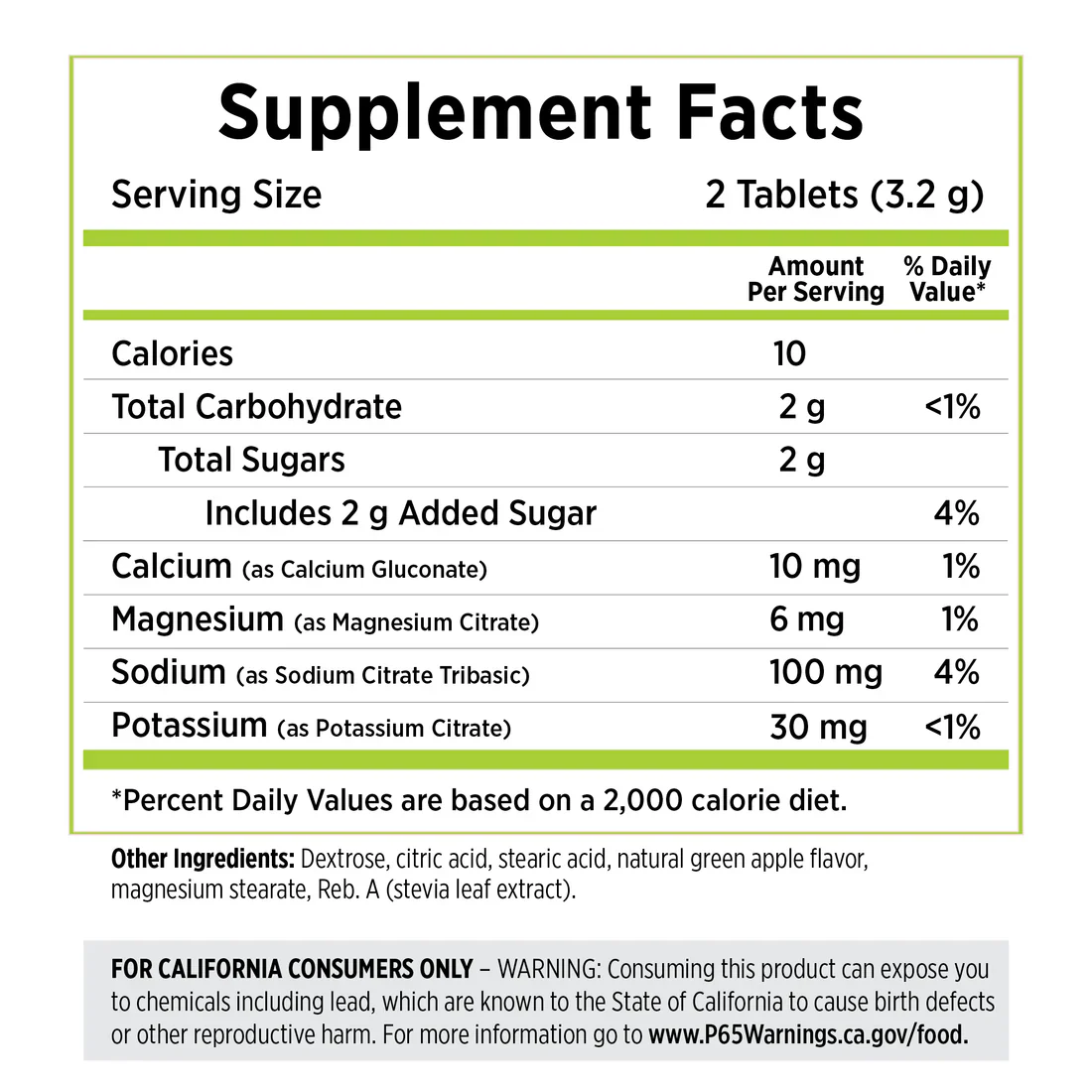 (4 Packs) SaltStick Fastchews Green Apple 10ct Packet - Expiry Date: Oct 2026