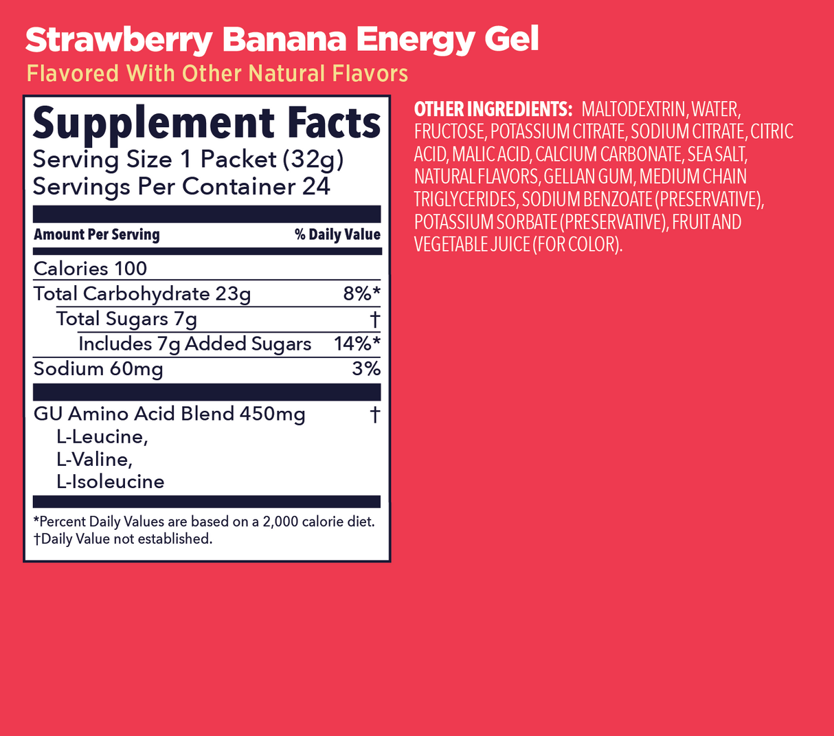 (6 Packs) GU Energy Gel - Strawberry Banana - Expiry Date: Nov 2026