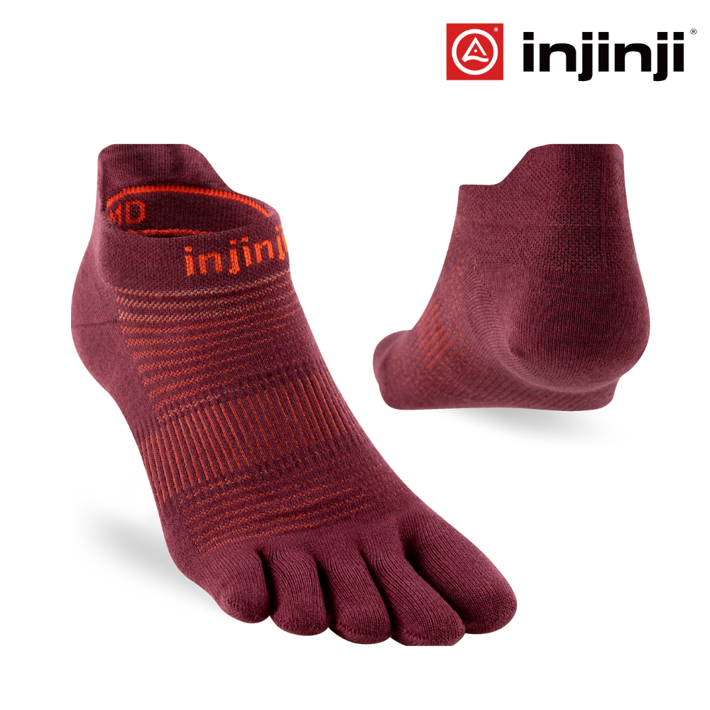 Injinji Run Lightweight No-Show Coolmax - Mahogany