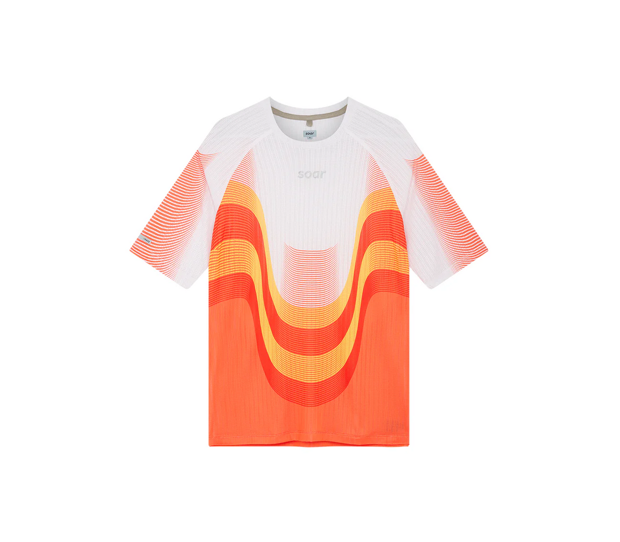 SOAR Women Race Tee - Orange Red White