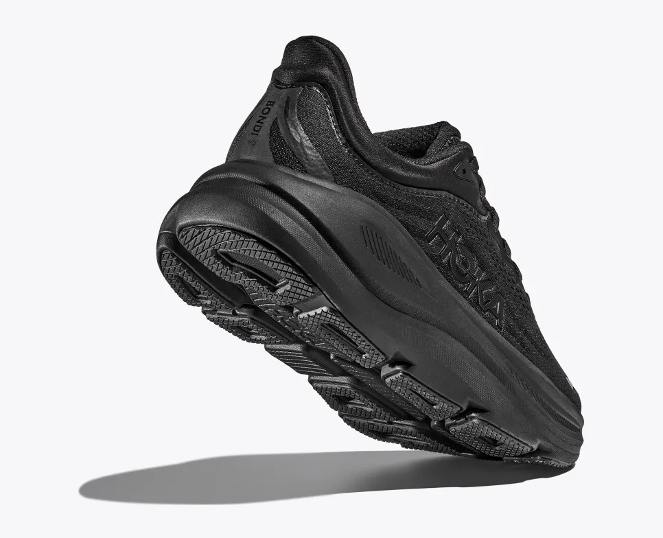HOKA Women Bondi 9 Wide - Black / Black