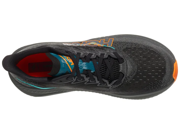 HOKA Men Mach 6 - Black / Electric Tangerine