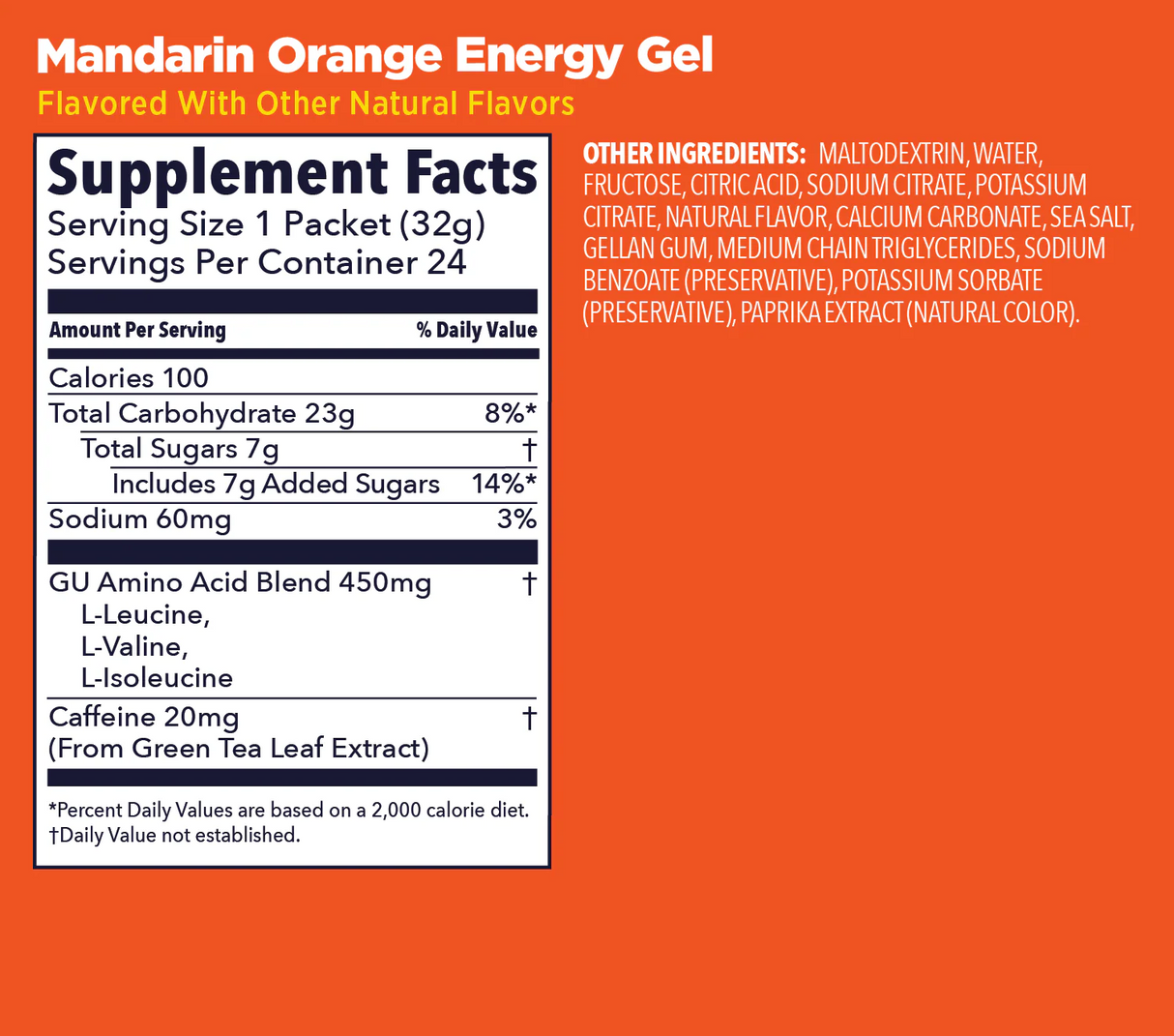 (6 Packs) GU Energy Gel Mandarin Orange - Expiry Date: Nov 2026