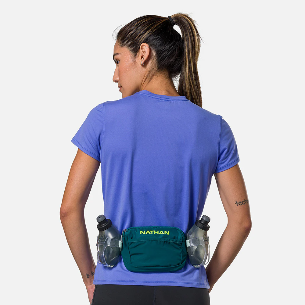 Nathan Trail Mix Plus 3.0 Hydration Belt - Deep Teal / Finish Lime