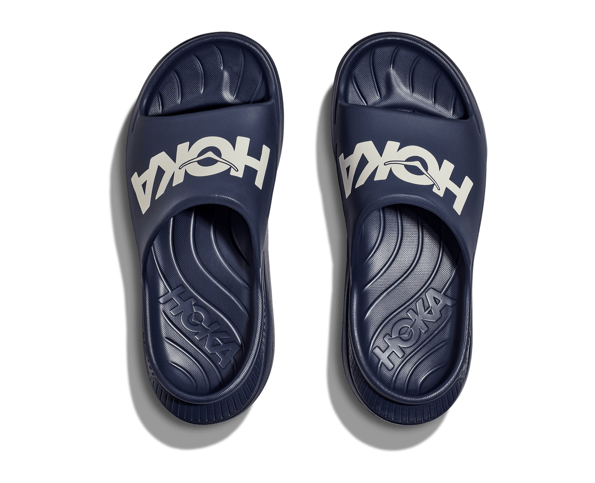 HOKA Unisex Ora Athletic Slide - Varsity Navy / White
