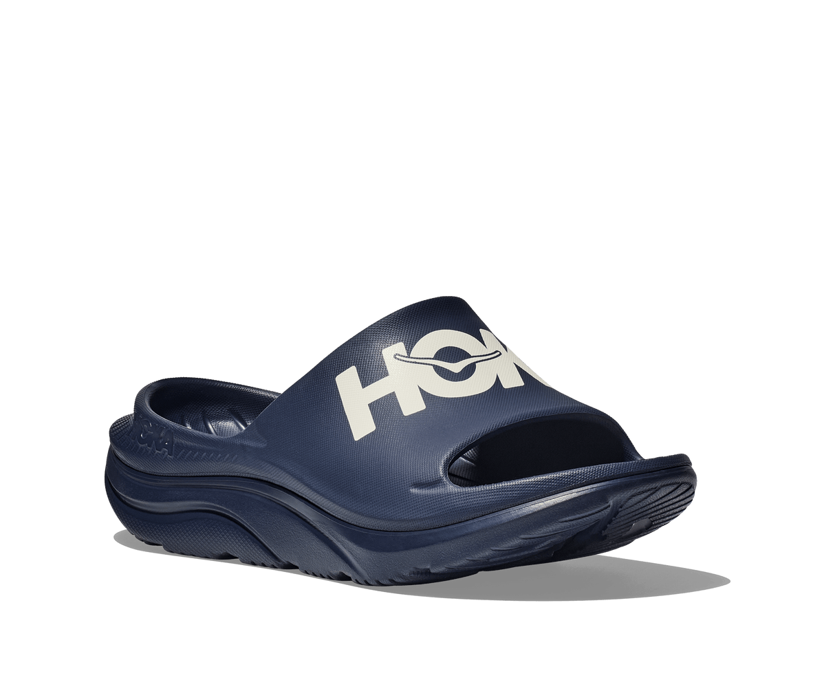 HOKA Unisex Ora Athletic Slide - Varsity Navy / White