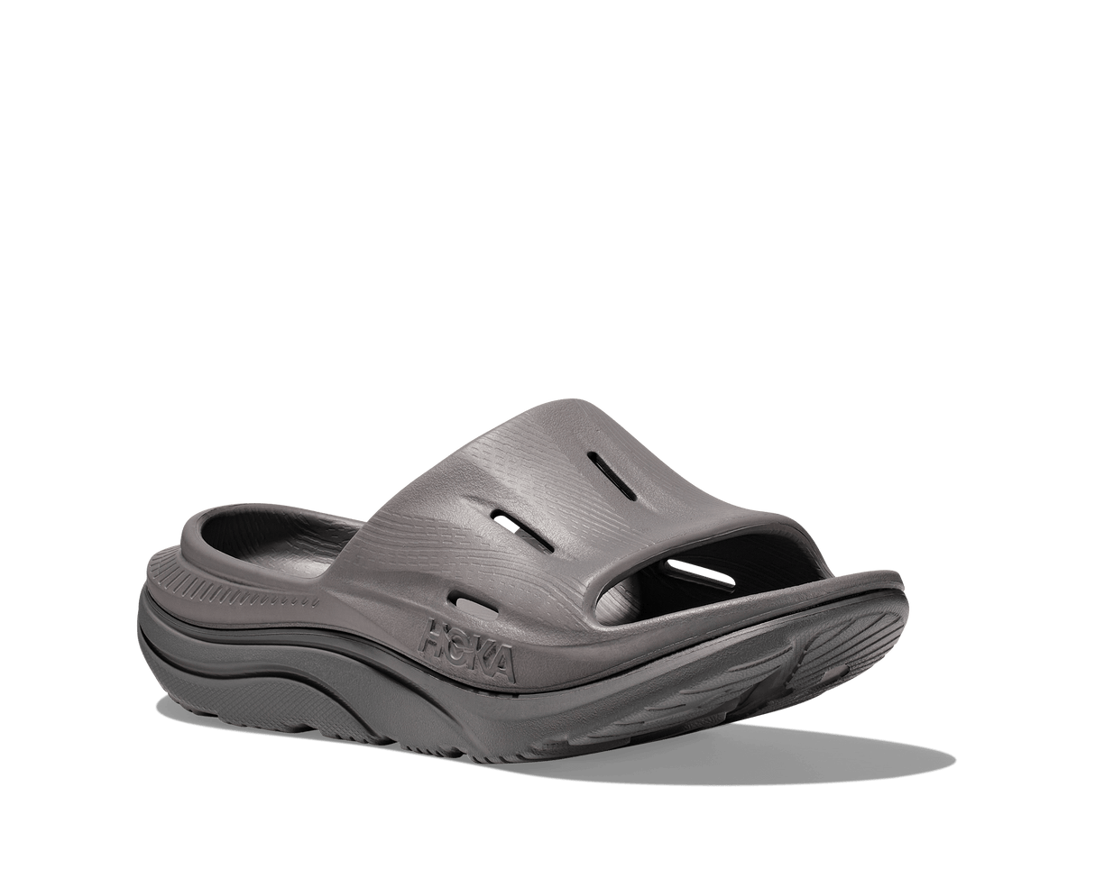 HOKA Unisex Ora Recovery Slide 3 - Grey / Grey