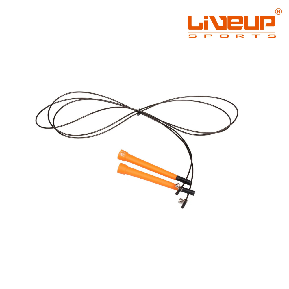 LiveUp Cable Jump Rope Orange + Black Handle