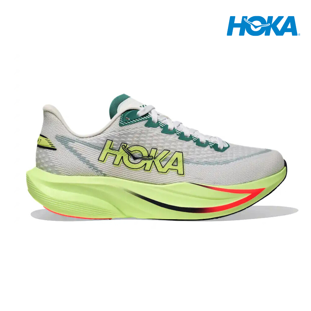 HOKA Men Mach 7 Wide - Frost / Neon Yuzu