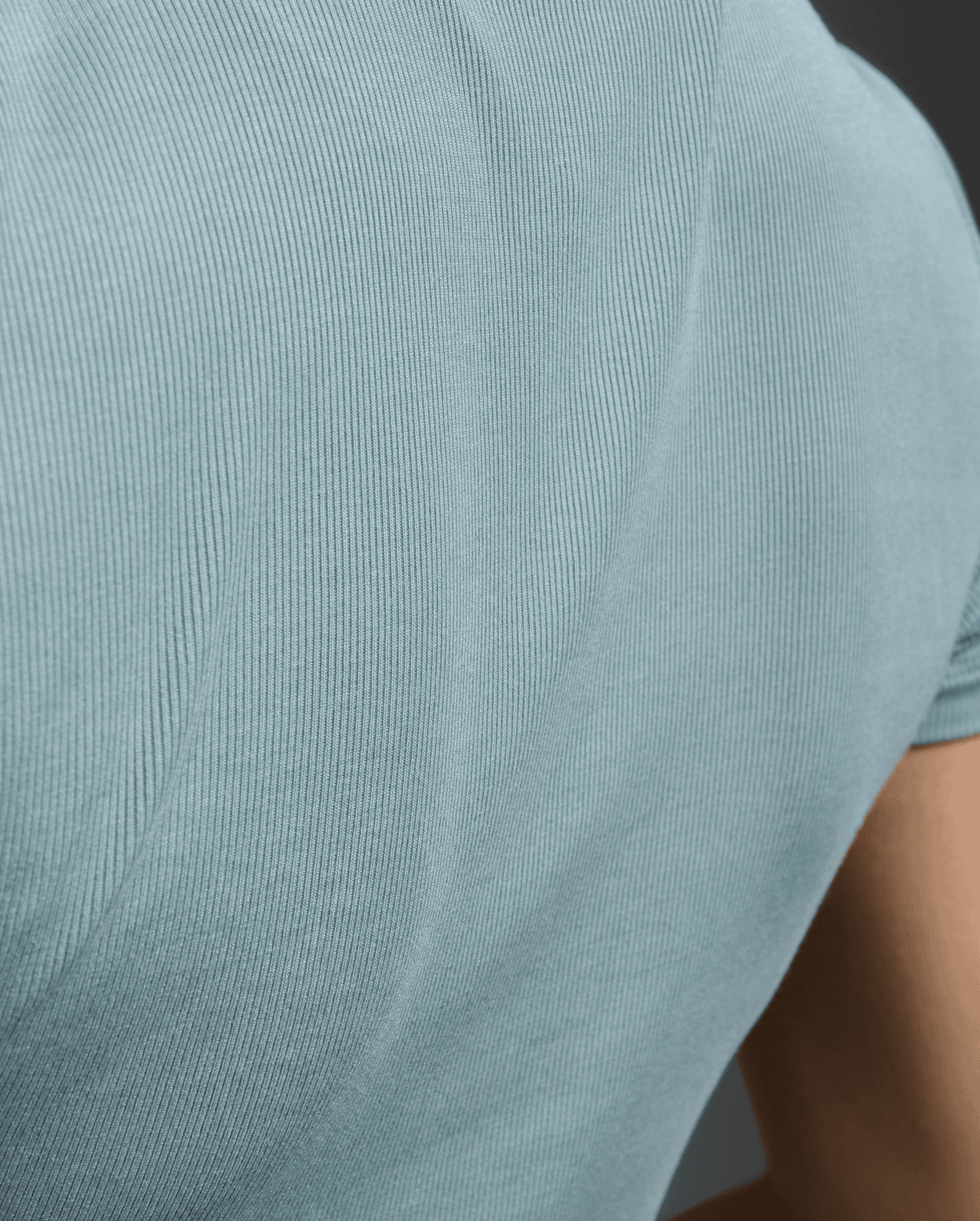 2XU Women Fluid Ribbed Crop Tee - Chambray / White