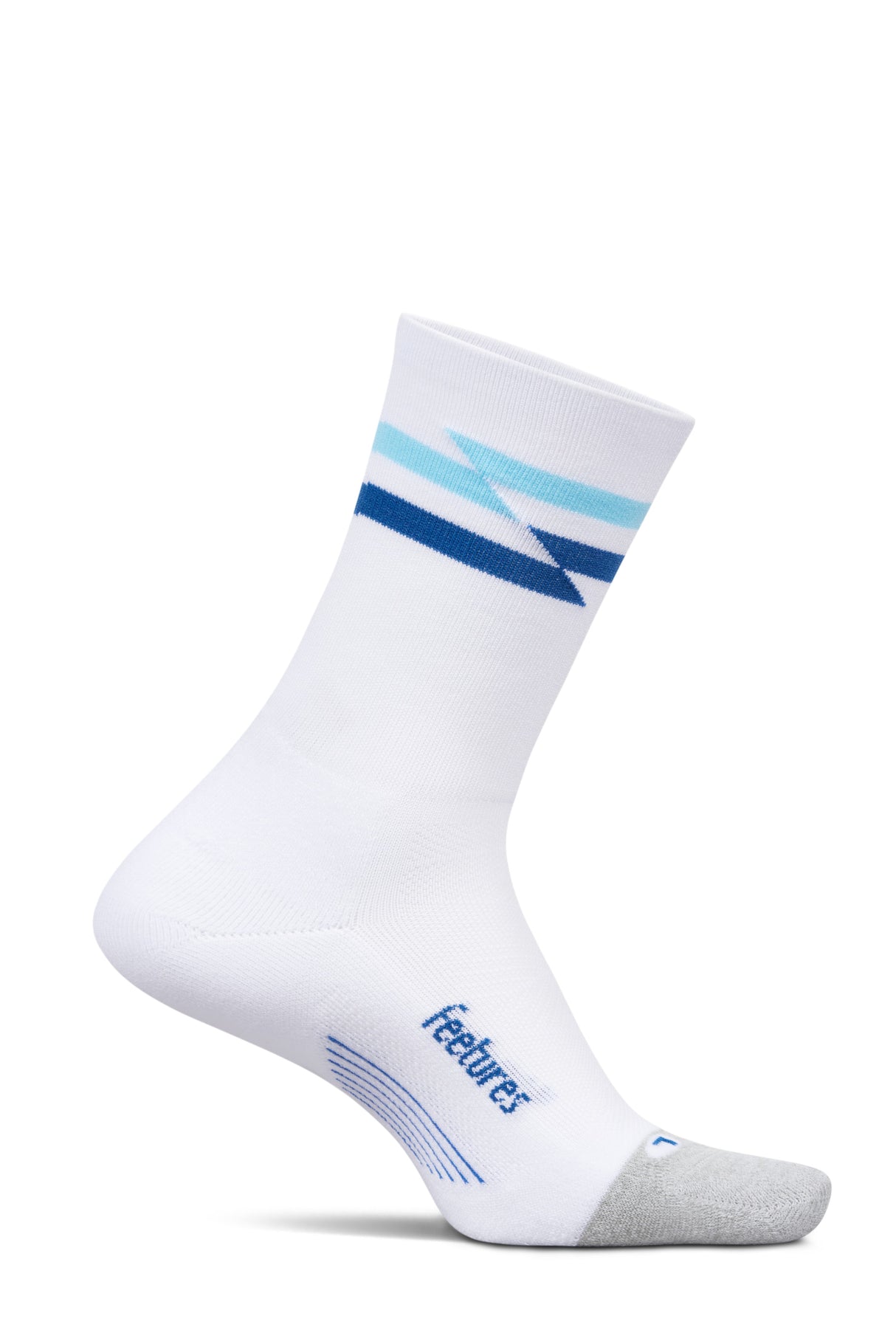 Feetures Active Elite Light Cushion Mini Crew - White Track