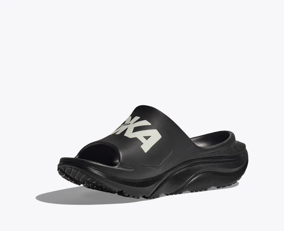 HOKA Unisex Ora Athletic Slide - Black / White