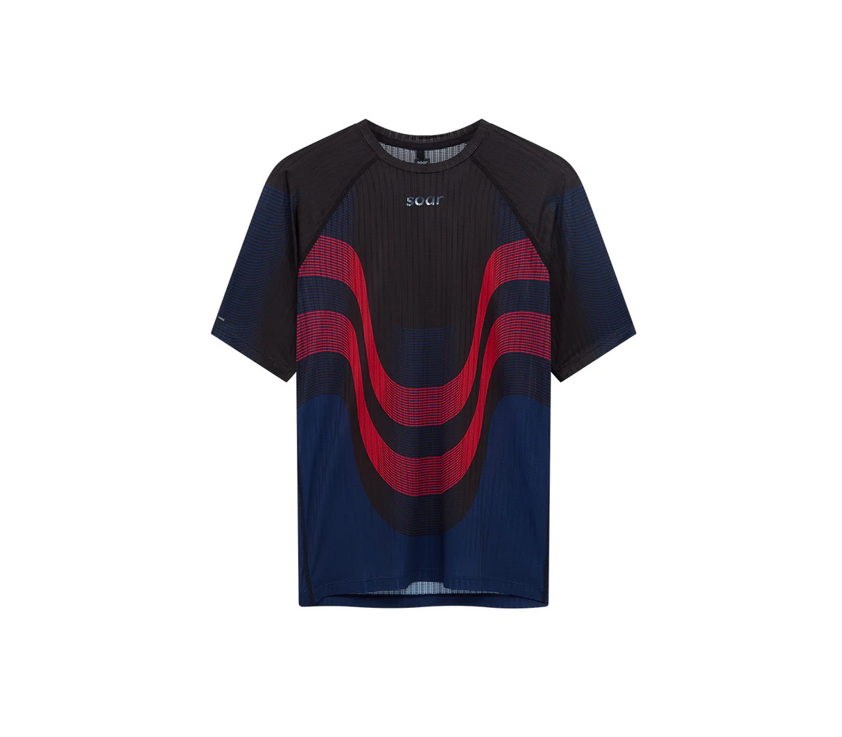 SOAR Men Race Tee - Black Red Navy