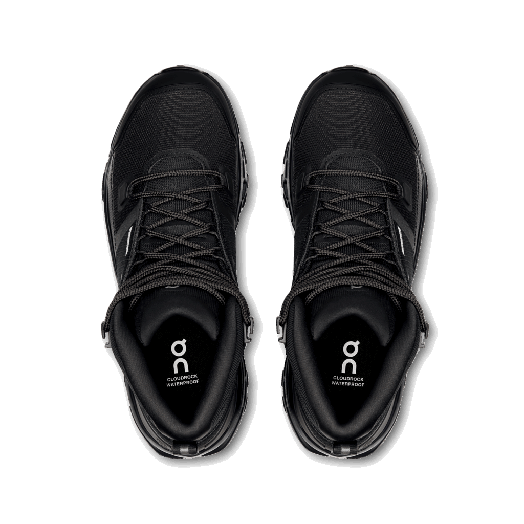 On Women Cloudrock Mid Waterproof - Black / Black