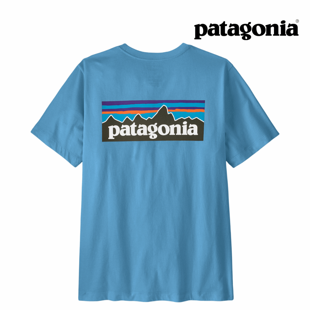 Patagonia Men P-6 Logo T-Shirt - Shore Blue
