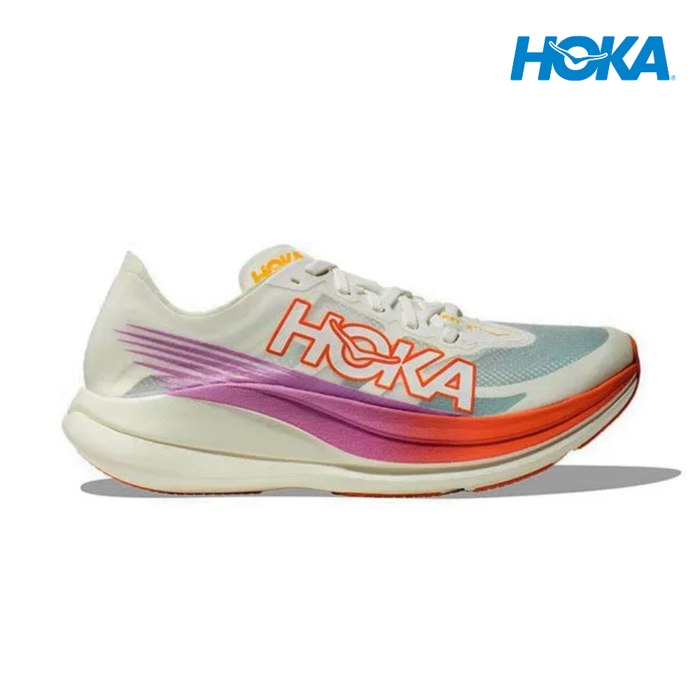 HOKA Unisex Rocket X 2 - Frost / Lava