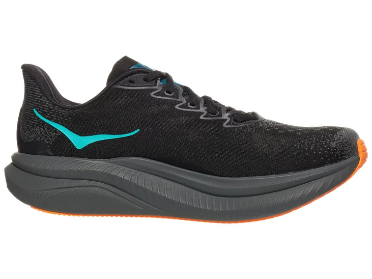 HOKA Men Mach 6 - Black / Electric Tangerine