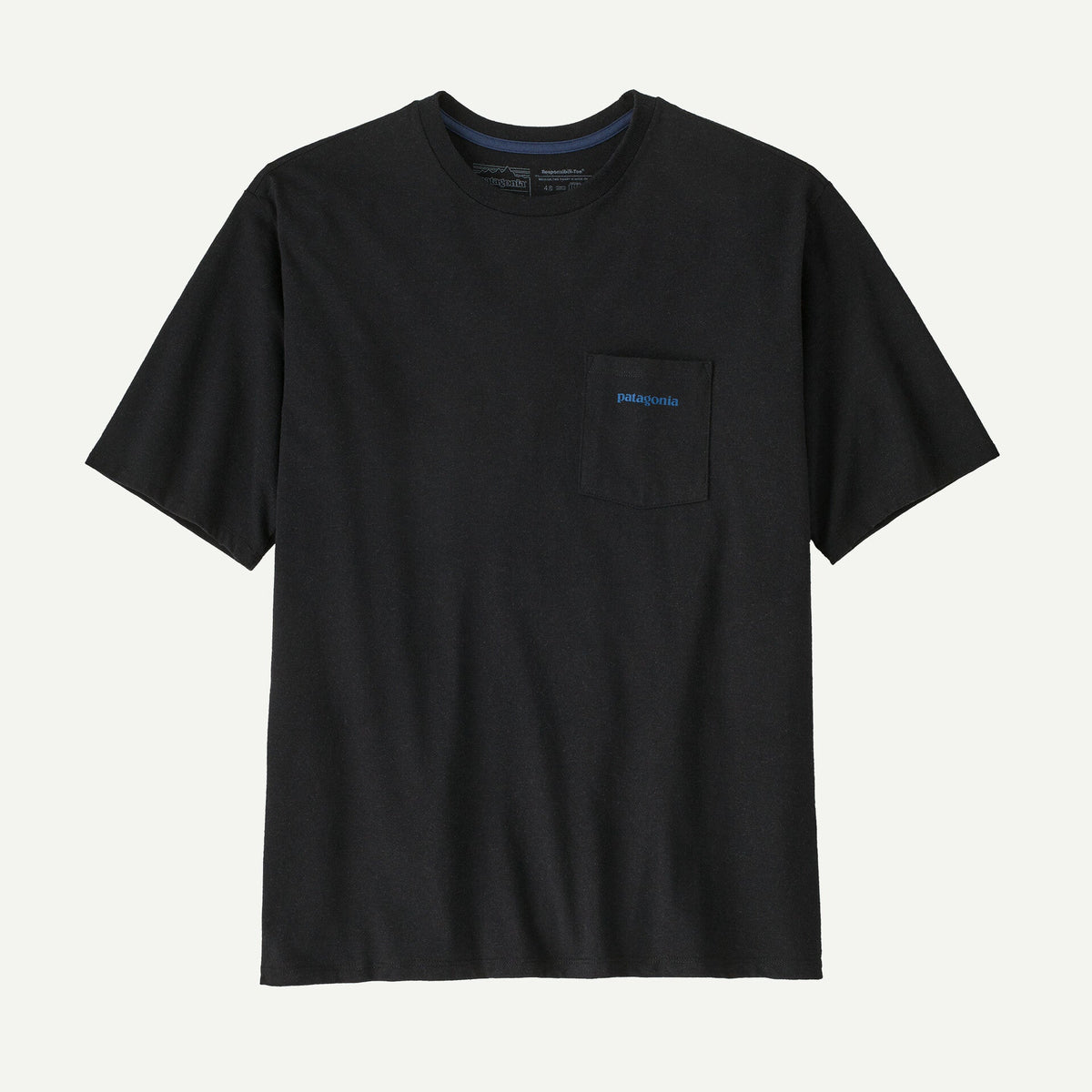 Patagonia Men Boardshort Logo Pocket Responsibili-Tee® - Ink Black