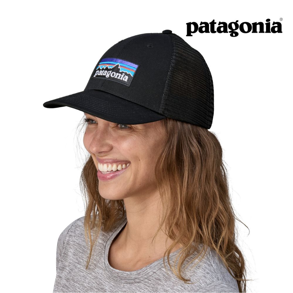 Patagonia P-6 Logo LoPro Trucker Hat - Black