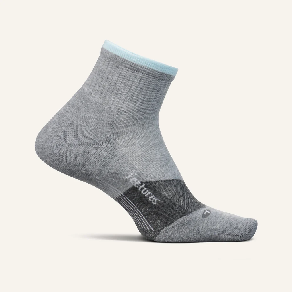 Feetures Trail Max Cushion Quarter - Light Gray
