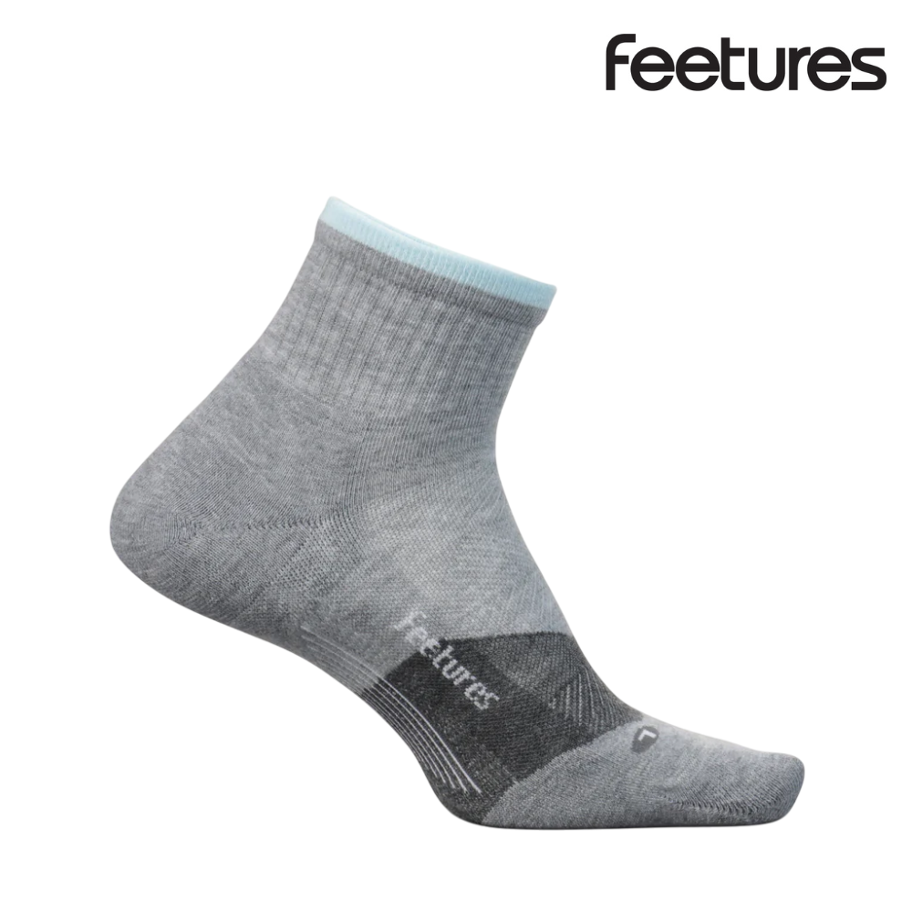 Feetures Trail Max Cushion Quarter - Light Gray