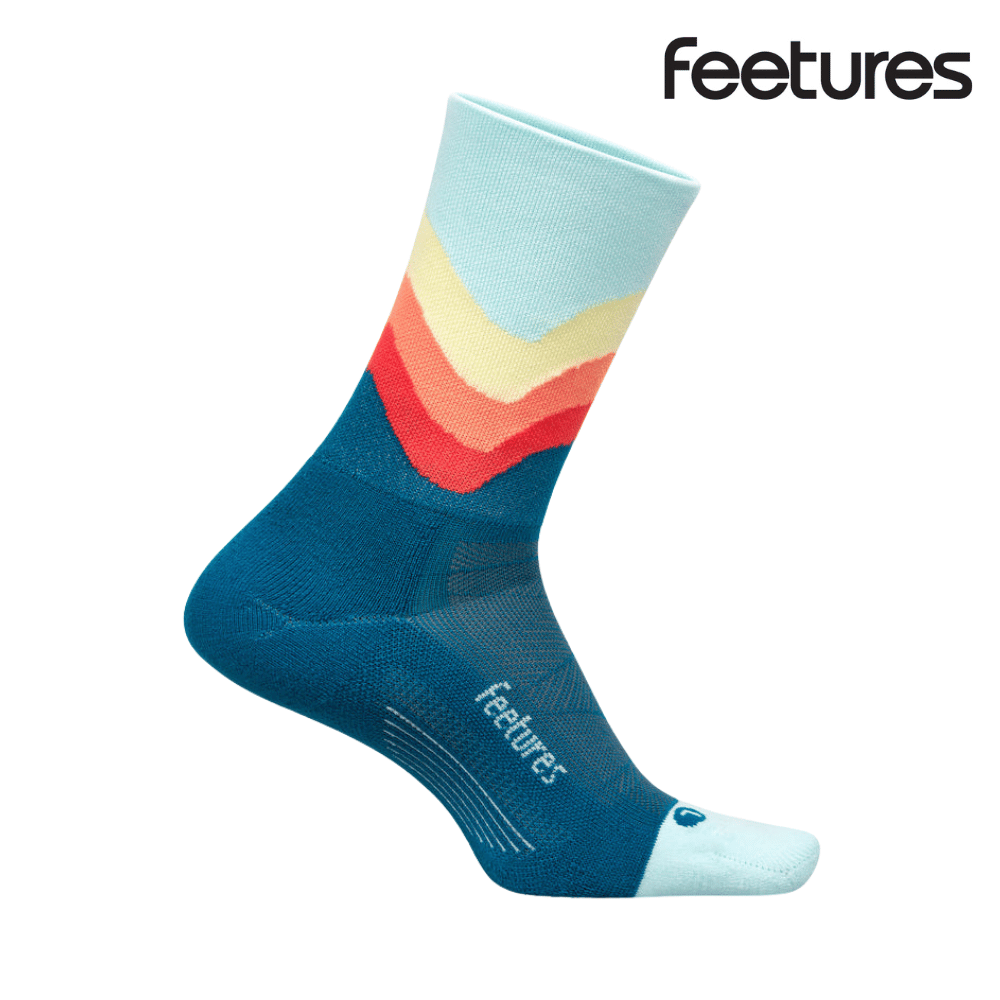 Feetures Active Elite Light Cushion Mini Crew - Blue Swell