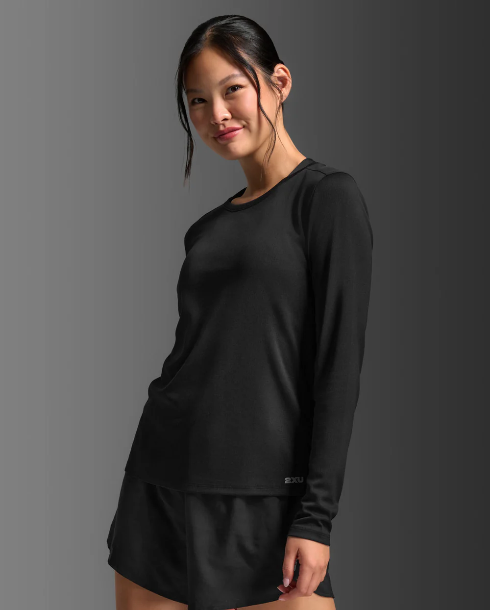 2XU Women Aero Mesh Long Sleeve - Black / Silver Reflective