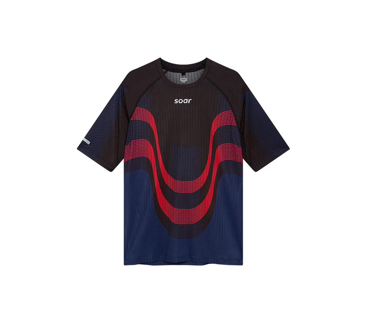 SOAR Women Race Tee - Black Red Navy