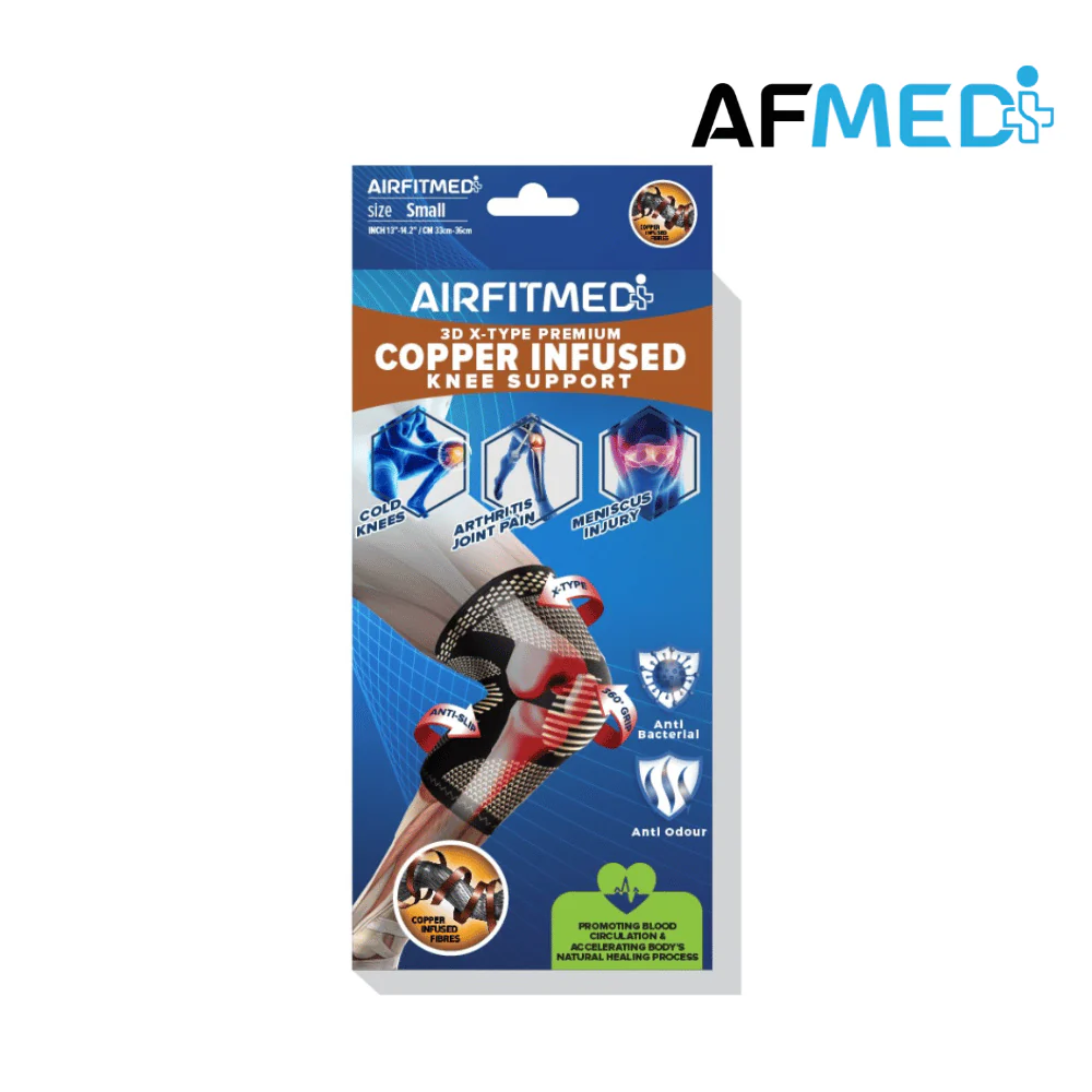 AirFit Medi - 3D X-Type Support Knee Sleeve (Copper Infused)