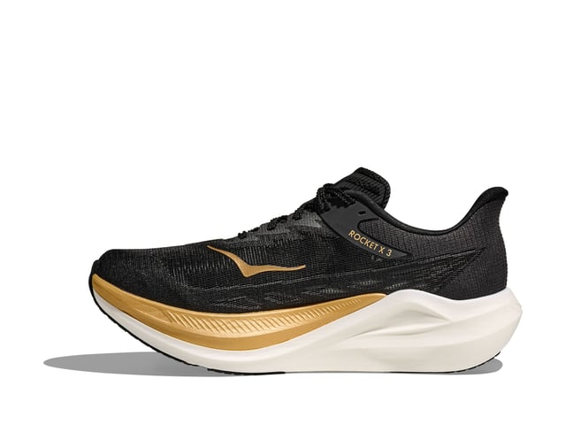 HOKA Unisex Rocket X 3 - Black / Gold