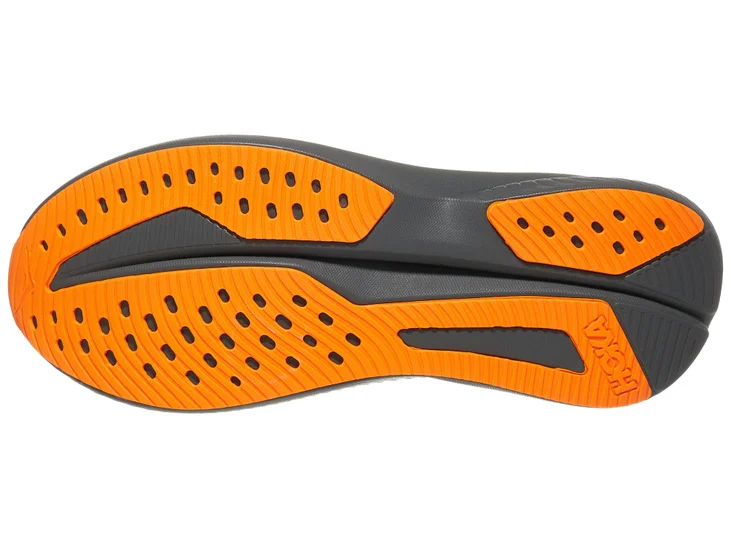 HOKA Men Mach 6 - Black / Electric Tangerine