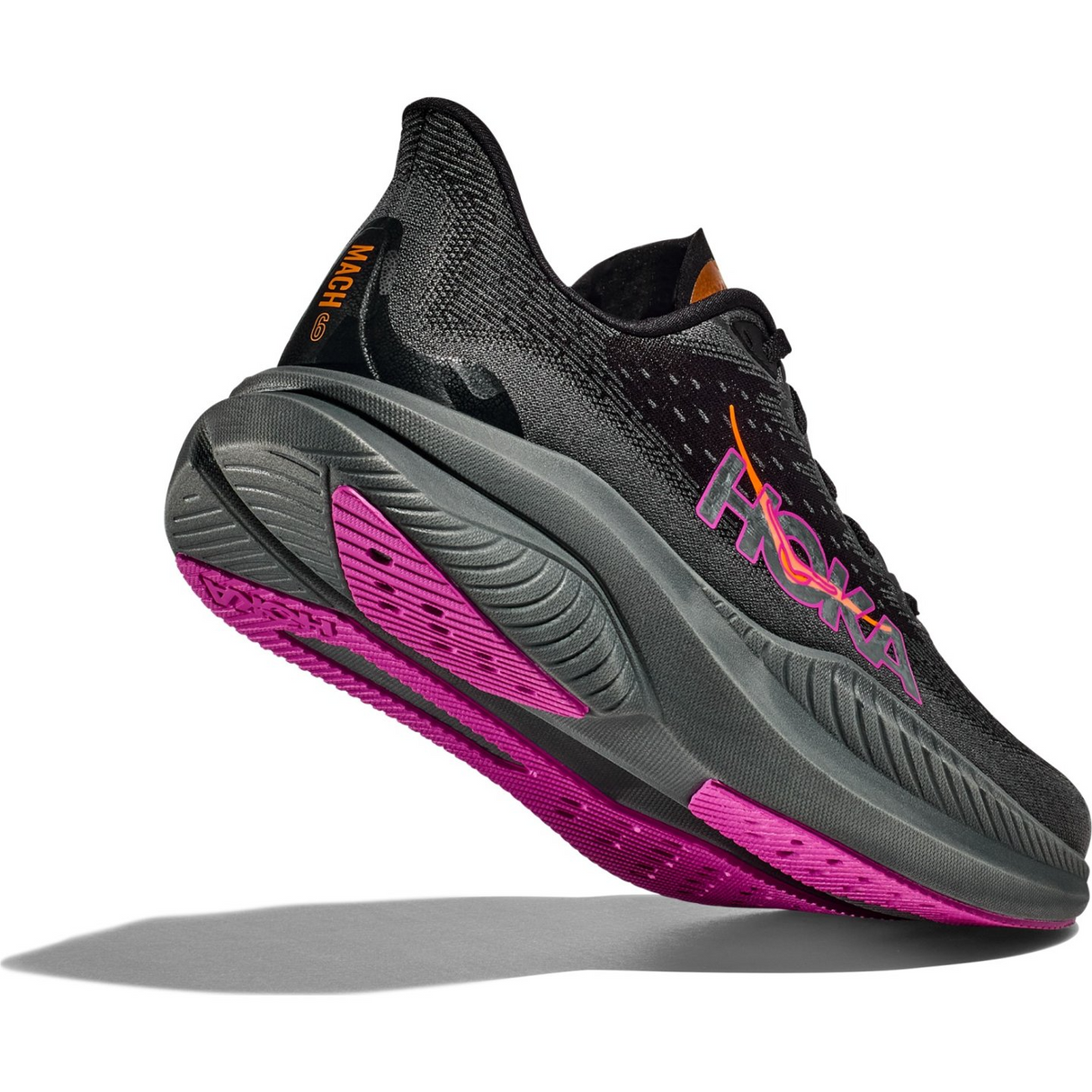 HOKA Women Mach 6 - Black / Fuchsia