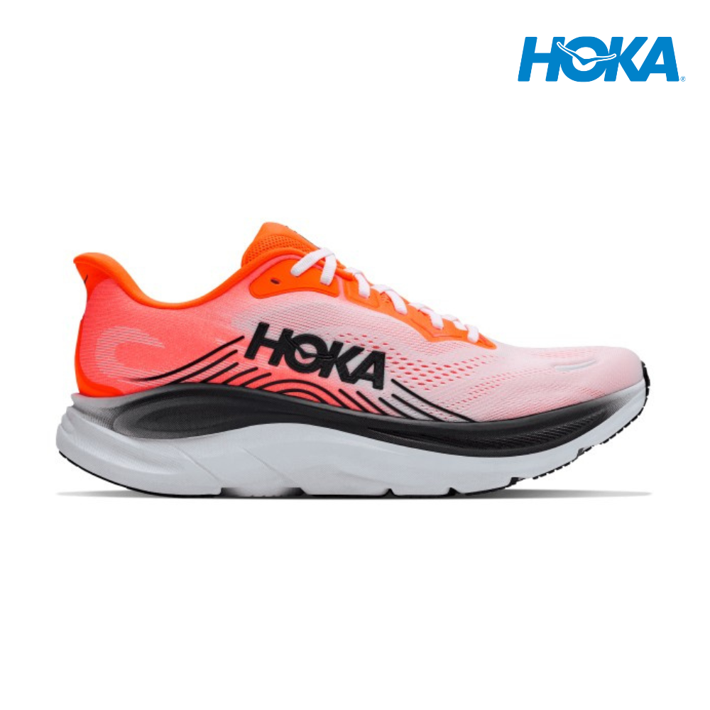 HOKA Men Clifton 11 Wide - Neon Tangerine / Frost