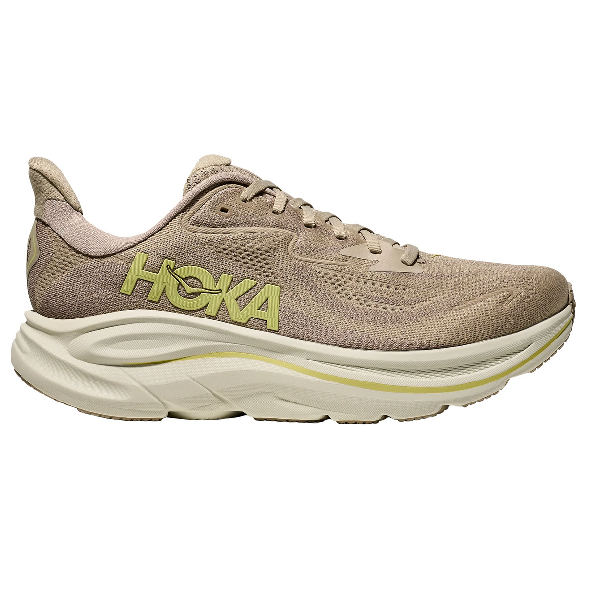 HOKA Men Clifton 10 Wide - Raw Linen / Stone