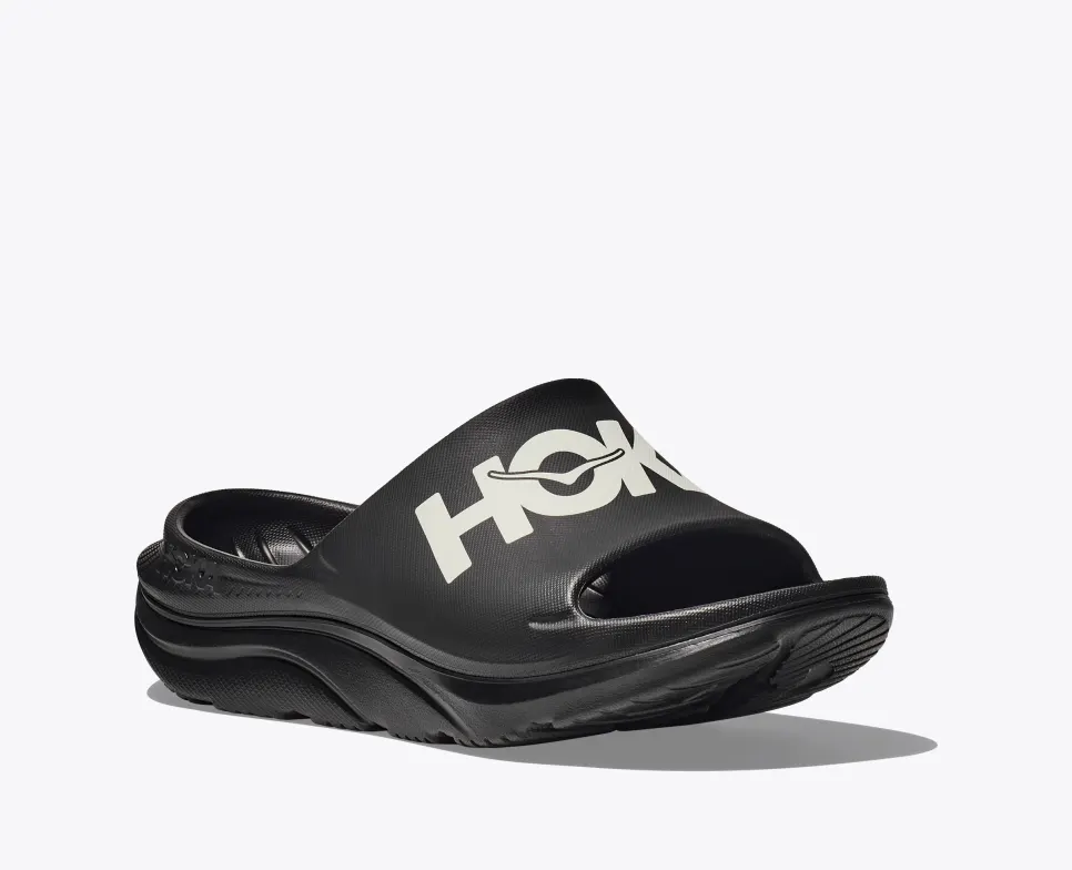 HOKA Unisex Ora Athletic Slide - Black / White