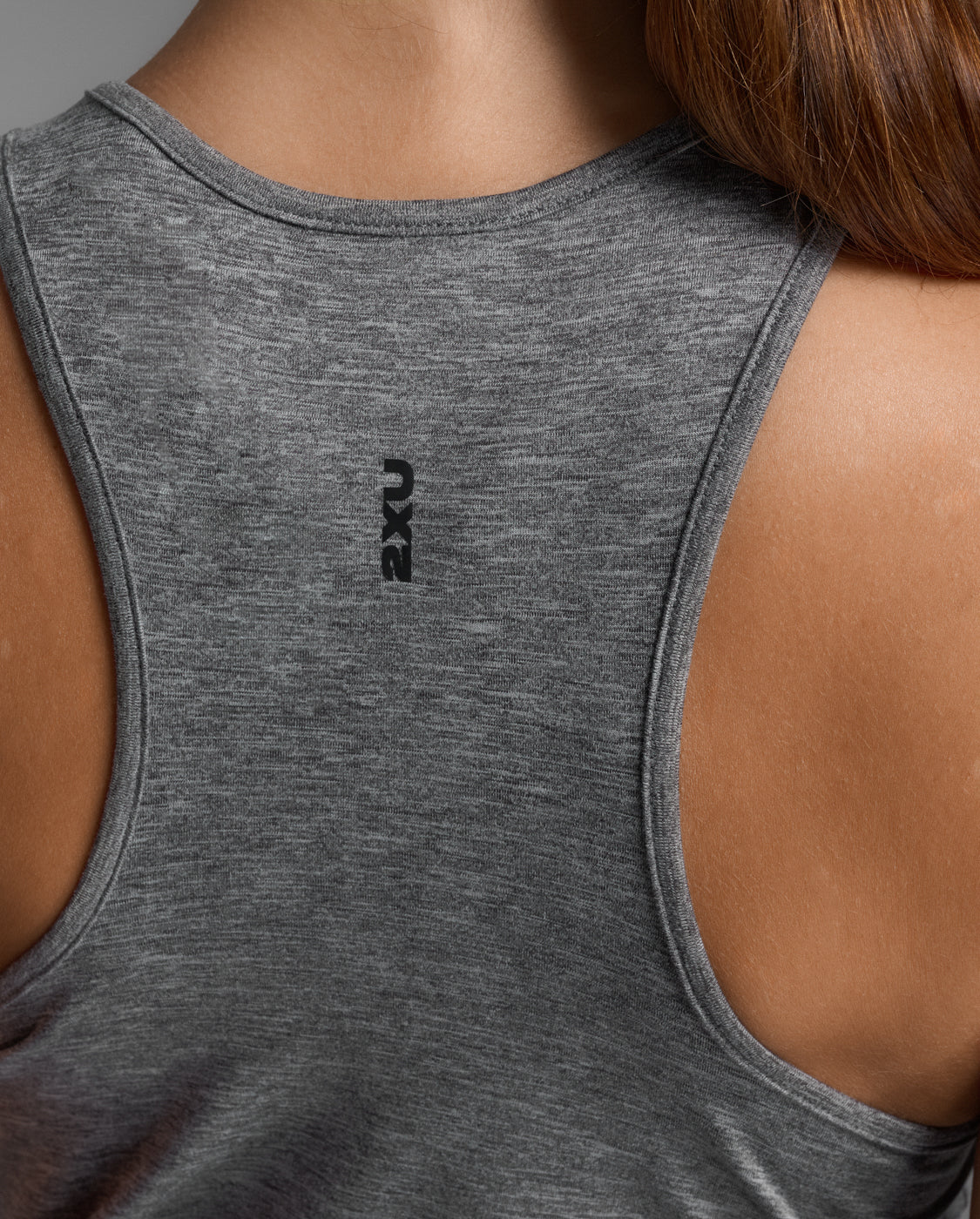 2XU Women Form Soft Jersey Crop Tank - Harbor Mist / Black