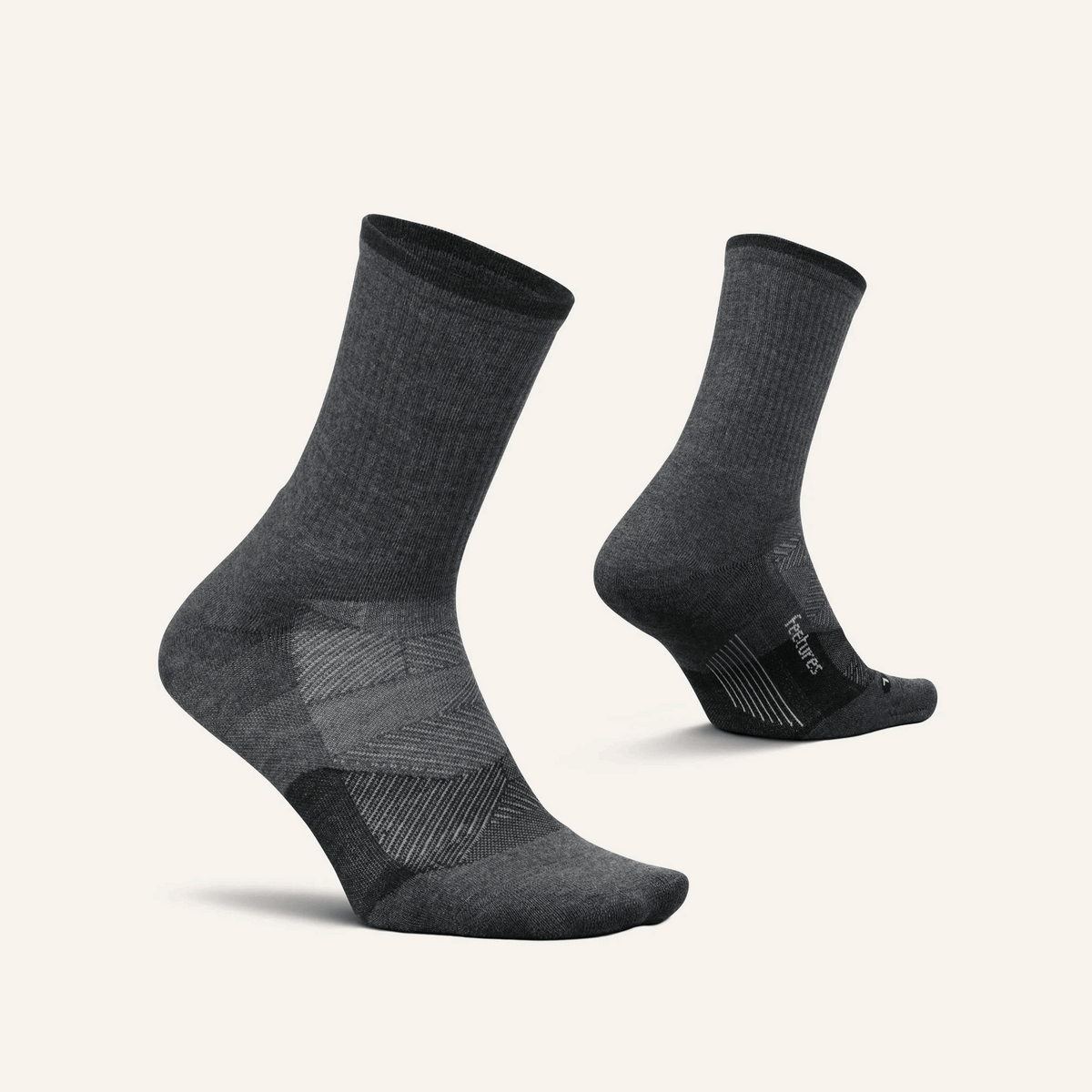 Feetures Trail Max Cushion Mini Crew - Gray