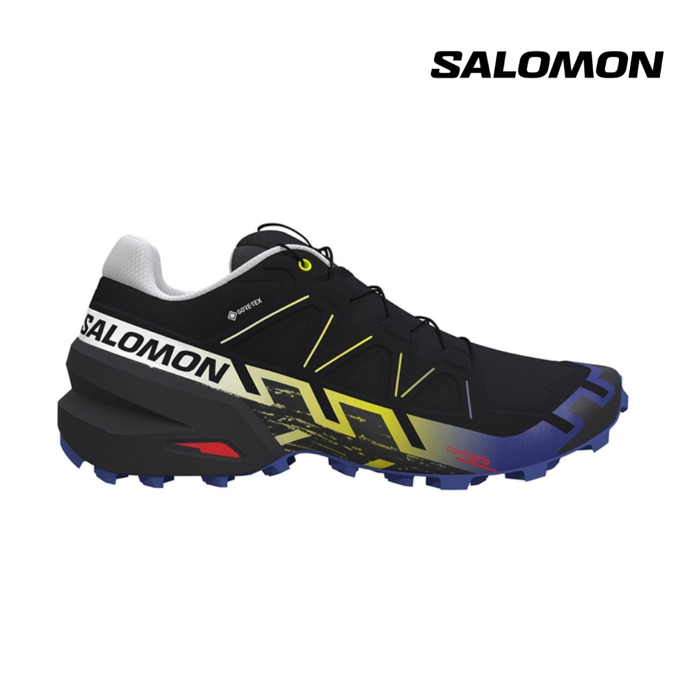Salomon Men Speedcross 6 GTX - Fan Fire Black / Surf The Web / Safety Yellow